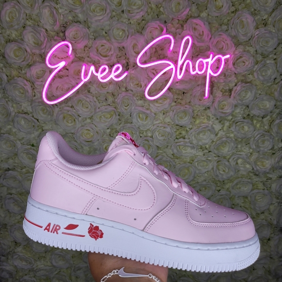 Nike Shoes - Air Force 1 - Pink White Red Rose 🌹